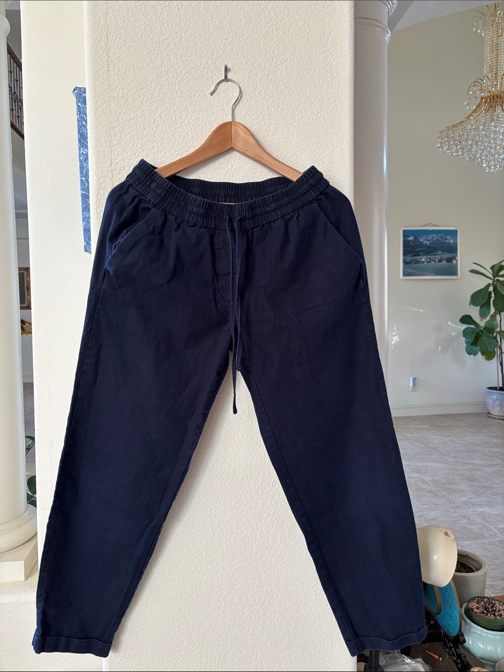 J. Crew Navy Elastic-Waist Joggers